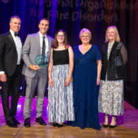 Host Peter Alexander, Chiesi Global Rare Diseases CEO Giacomo Chiesi, patient presenters Sarah Forsman and Carolyn Paisley-Dew, and NORD CEO Pamela Gavin